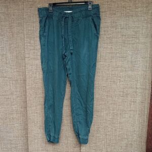 SO Lightweight TEAL Jogger Pants with Elastic Cuffs